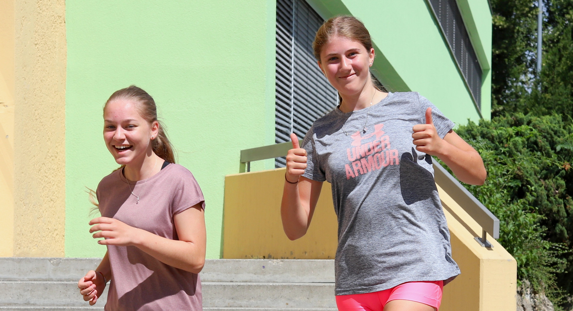 Schülerinnen der Schlossberg-Realschule beim Spendenlauf