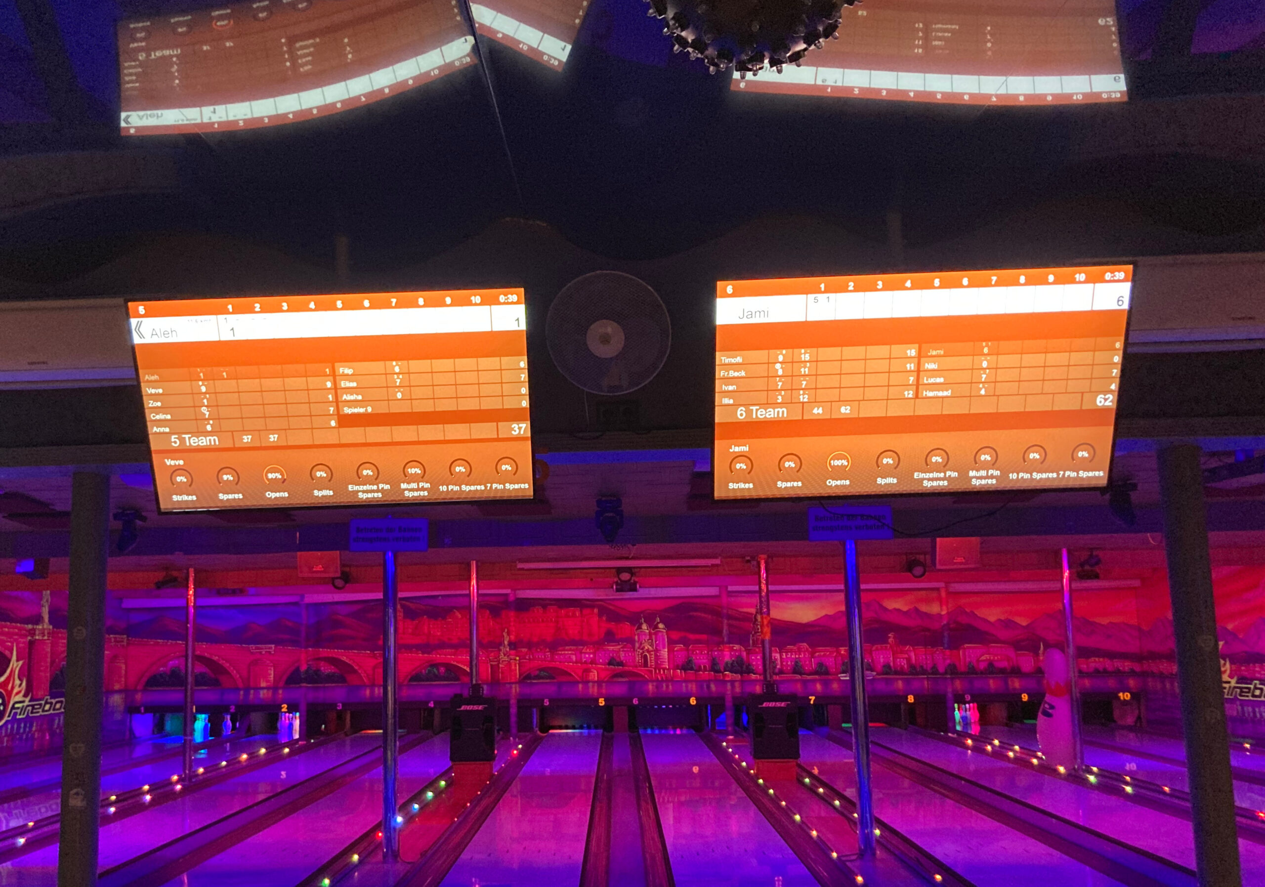 Auf der Bowlingbahn
